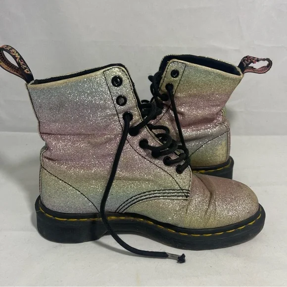 Dr. Martens | Pascal Rainbow Glitter Shimmer boots womens size 7 - Picture 8 of 10